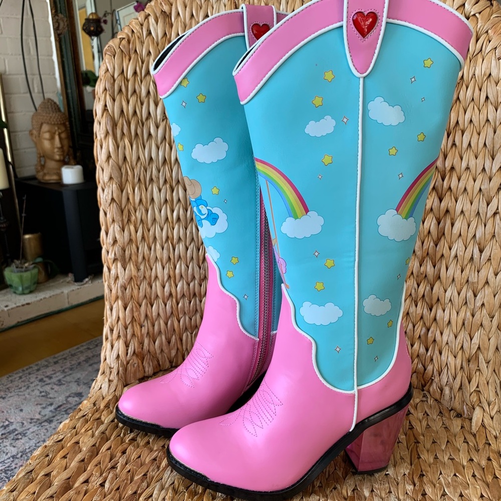 New Care Bears x Dolls Kill Cowboy Boots - Picture 2 of 10